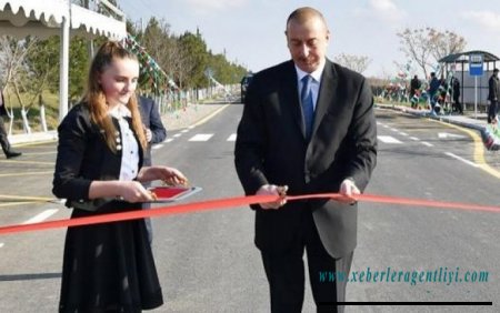 İlham Əliyev avtomobil yolunun açılışında iştirak edib - KÜRDƏMİR