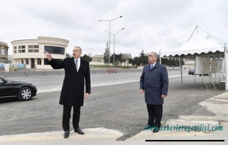 İlham Əliyev Bakı-Sumqayıt yolunun genişləndirilməsi çərçivəsində görülən işlərlə tanış oldu - FOTO