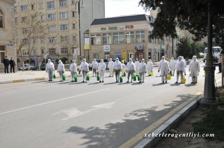 Abşeron rayonunda genişmiqyaslı dezinfeksiya işləri davam etdirilir