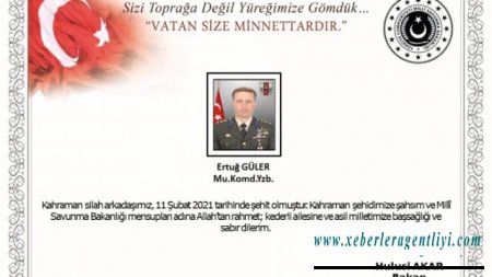 Türkiyə ordusunun zabiti ŞƏHİD OLDU