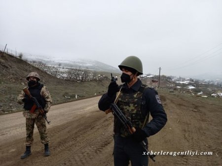 Azərbaycan polisi Xocavənddə postlar qurdu - FOTO