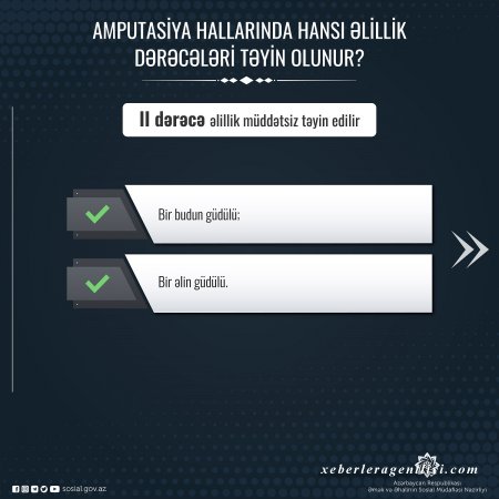 Amputasiya hallarında hansı əlillik dərəcələri təyin olunur