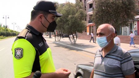 Sumqayıtda yol polisi avtobus və taksilərdə maska taxmayan şəxslərə qarşı profilaktik tədbir keçirib