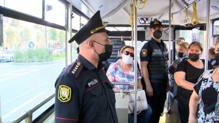 Sumqayıtda polis əməkdaşları ictimai nəqliyyatda və qapalı məkanlarda növbəti dəfə reydlər keçirib