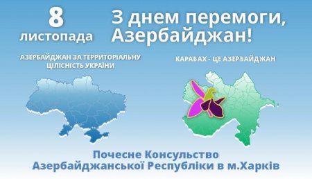 Ukraynanın Xarkov şəhərində Azərbaycanın Zəfər Günü ilə bağlı bilbordlar quraşdırılıb