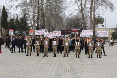 İsmayıllıda Xocalı soyqırımının 30-cu ildönümü ilə əlaqədar “Soyqırım abidəsi”nə yürüş təşkil edilib