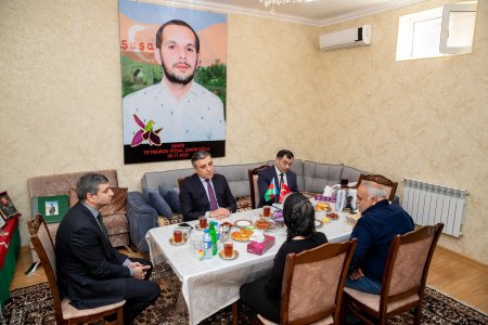 Şəhid Vüsal Teymurovun ailəsi ziyarət olunub