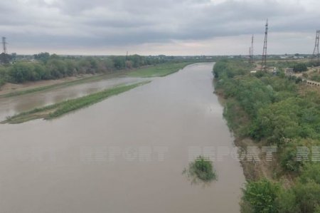 Kür çayında suyun səviyyəsi artıb - FOTO