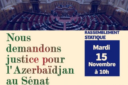 Azərbaycanlılar Fransa Senatı qarşısında etiraz aksiyaları keçirəcəklər