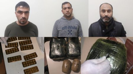 Cəlilabadda saxlanılan 3 nəfərdən 7 kiloqramdan artıq narkotik aşkarlanıb