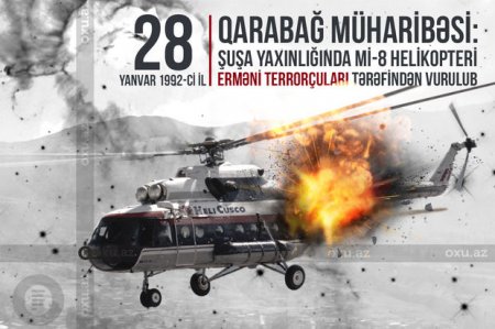 Azərbaycana məxsus “Mi-8” helikopterini erməni terrorçularının vurmasından 31 il ötür