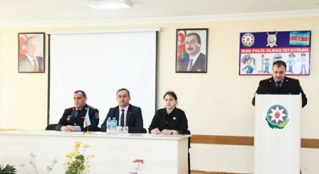 Bərdə Rayon Polis Şöbəsinin təşkilatçılığı ilə rayonun 7 saylı tam orta məktəbində narkomaniya əleyhinə maarifləndirmə tədbiri keçirilib