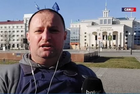 Baku TV-nin Ukraynadakı əməkdaşı çəkiliş zamanı atəş altında qaldı - VİDEO