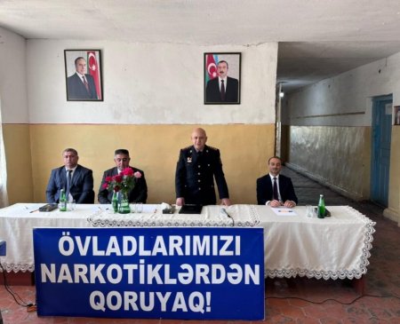 Tərtər Rayon Polis Şöbəsinin təşkilatçılığı ilə rayonun Mamırlı kənd tam orta məktəbində narkomaniya əleyhinə maarifləndirmə tədbiri keçirilib