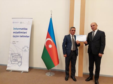 Şamaxı şəhər 2 nömrəli tam orta məktəbdə "İnformatika müəllimləri üçün təlimlər” layihəsinin bağlanış tədbiri keçirilib