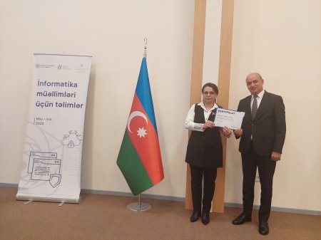 Şamaxı şəhər 2 nömrəli tam orta məktəbdə "İnformatika müəllimləri üçün təlimlər” layihəsinin bağlanış tədbiri keçirilib
