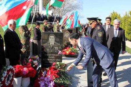 İsmayıllı Şəhidlər Xiyabanının yenidənqurmadan sonra açılış mərasimi keçirilib