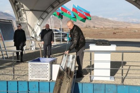 Ağdam şəhərində beşinci yaşayış kompleksinin təməli qoyulub