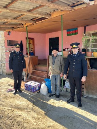 Laçın Rayon Polis Şöbəsinin əməkdaşları şəhid ailələrini ziyarət ediblər