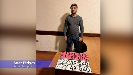 Nərimanov rayonunda saxta dövlət qeydiyyat nişanı ilə  avtoxuliqanlıq edən sürücü saxlanılıb
