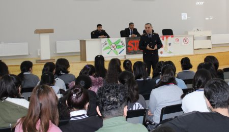  “Narkomaniya ümumbəşəri bəladır!” və “Daxili İşlər Nazirliyi sistemində təhsilə və xidmətə təşviq” mövzularında tədbir təşkil olunub