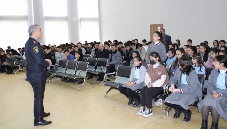  “Narkomaniya ümumbəşəri bəladır!” və “Daxili İşlər Nazirliyi sistemində təhsilə və xidmətə təşviq” mövzularında tədbir təşkil olunub