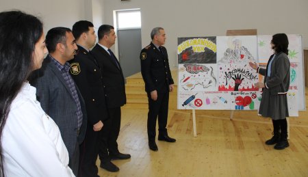  “Narkomaniya ümumbəşəri bəladır!” və “Daxili İşlər Nazirliyi sistemində təhsilə və xidmətə təşviq” mövzularında tədbir təşkil olunub