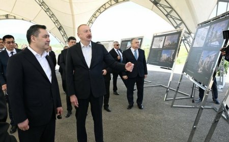 İlham Əliyev və Japarov Füzulinin Baş planı ilə tanış oldular - Yeniləndi