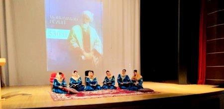 Azərbaycan şairi Məhəmməd Füzulinin anadan olmasının 530 illiyi ilə əlaqədar "Məhəmməd Füzuli poeziyasına səyahət" adlı ədəbi-bədii gecə keçirilib