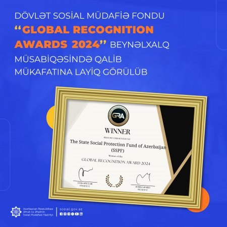 DSMF ABŞ-nin aparıcı qiymətləndirmə proqramının müsabiqəsində qalib gələrək “Global Recognition Award 2024” mükafatına layiq görüldü