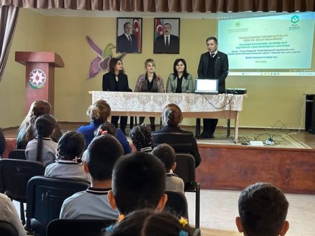 “Oyunlaşdırma metodları ilə ibtidai sinif şagirdlərinin riyazi bacarıqlarının artırılması” adlı layihənin Ağstafa şəhəri Əmirxan Hüseynov adına 1 nömrəli tam orta ümumtəhsil məktəbində açılış tədbiri keçirilib