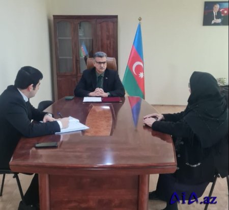 Novruzəli Aslanov İsmayıllı şəhərində vətəndaşları qəbul edib -Fotolar