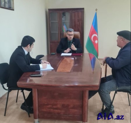 Novruzəli Aslanov İsmayıllı şəhərində vətəndaşları qəbul edib -Fotolar