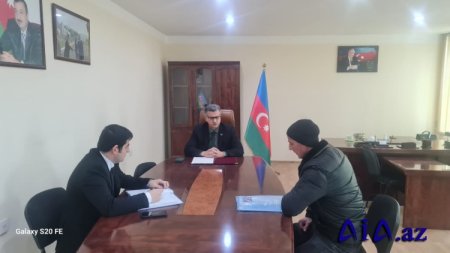 Novruzəli Aslanov İsmayıllı şəhərində vətəndaşları qəbul edib -Fotolar