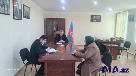 Novruzəli Aslanov İsmayıllı şəhərində vətəndaşları qəbul edib -Fotolar
