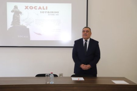 Bitki Mühafizə və Texniki Bitkilər ETİ-də  Xocalı soyqırımının 33-ci ildönümünə həsr olunmuş anım tədbiri keçirilib