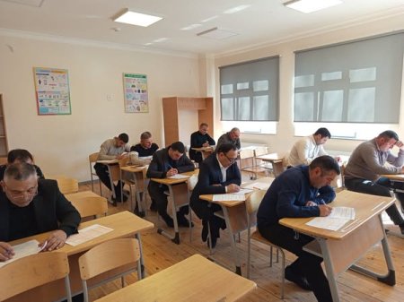 Gənclərin çağırışaqədərki hazırlığı rəhbəri vəzifəsinə işə qəbul üzrə müsabiqənin test imtahanı mərhələsi keçirilib