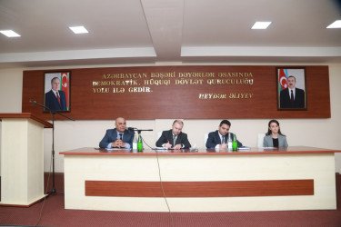 Saatlı rayonunda “Terrorçuluğun maliyyələşdirilməsinə qarşı mübarizənin əsasları və terrorun maliyyələşməsi ilə mübarizədə dini qurumların rolu” mövzusunda tədbir keçirilib