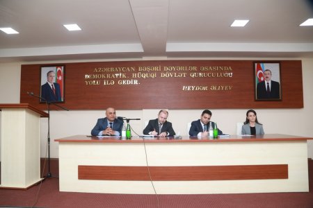 Saatlı rayonunda “Terrorçuluğun maliyyələşdirilməsinə qarşı mübarizənin əsasları və terrorun maliyyələşməsi ilə mübarizədə dini qurumların rolu” mövzusunda tədbir keçirilib