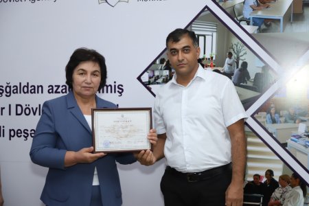 Qəbələ Dövlət Peşə Təhsil Mərkəzində qısamüddətli təlimləri bitirən müdavimlərə sertifikat təqdim olunub