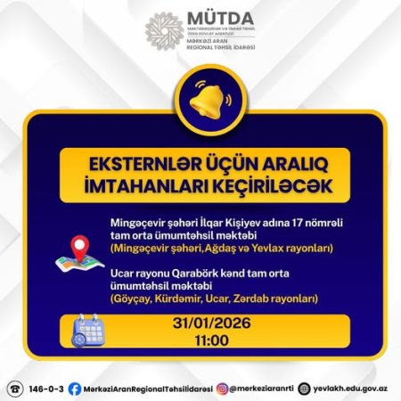 Eksternlər üçün aralıq imtahanları keçiriləcək