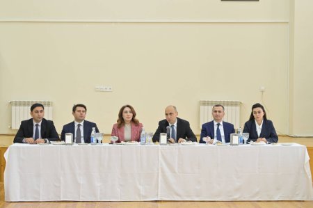 Nazir Mərkəzi Aran regionu üzrə gənc pedaqoji heyətlə görüşdü - FOTOLAR