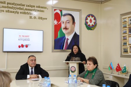 Bitki Mühafizə və Texniki Bitkilər Elmi-Tədqiqat İnstitutunda 31 Mart – Azərbaycanlıların Soyqırımı Günü münasibətilə anım tədbiri keçirilmişdir