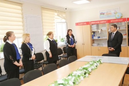Gəncə-Daşkəsən Regional Təhsil İdarəsinin müdiri Elçin Kərimov Gəncə şəhər 7 nömrəli tam orta ümumtəhsil məktəbində olub