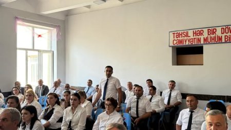 Ağsu rayonu üzrə ümumi təhsil müəssisələrinin direktorlarının hesabat dinləmələri keçirilib
